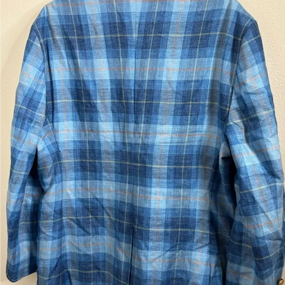 Lauren Ralph Lauren Blue Checkered Suit Jacket - Picture 4 of 9